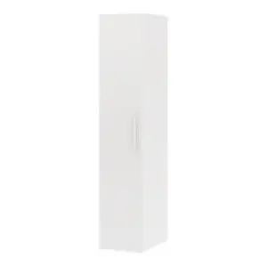 Dressing CICERO blanc avec porte + pack 2 - H. 200 x L. 40 x P. 55 cm