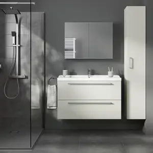Ensemble salle de bain gris perle IDALIE