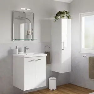 Ensemble salle de bain blanc brillant IDALIE