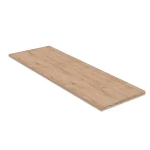Plan de travail stratifié effet bois clair 244 cm épaisseur 38 mm