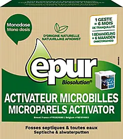 Entretien fosses septiques 6 mois activateur microbilles Epur
