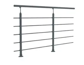 Kit garde-corps pour pose à plat Cala anthracite RAL 7016