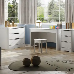 Bloc de rangement 3 tiroirs Fusion blanc