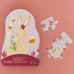 Puzzle à forme les fleurs de Mrs. Rabbit (12 pièces)