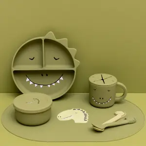 Boîte à goûter en silicone Mr. Dino