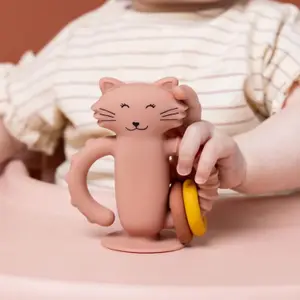 Jouet sensoriel en silicone avec ventouse Mrs. Cat