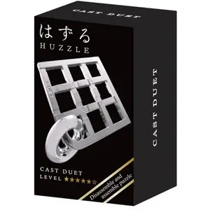 Casse-tête Huzzle mini : Cast Duet argenté Difficulté 5/6