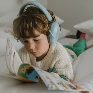 Casque anti-bruit enfant KIDYNOISE bleu à coques interchangeables