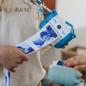 Appareil photo instantané enfant KIDYPRINT avec impression thermique bleu