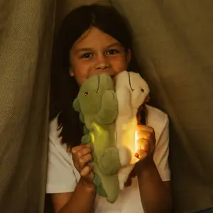 Peluche veilleuse Jéroom le dinosaure Sable