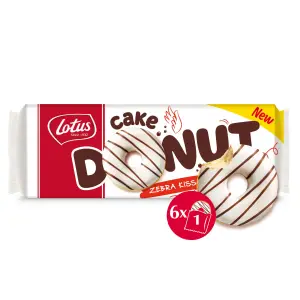 LOTUS Cake donut avec glaçage zebra kiss 6 gâteaux 204g