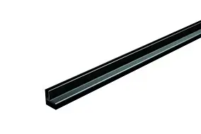 Coin profilé de finition aluminium noir pour dalles PVC Dumawall L. 260 x l 15cm x H. 1.5 cm Ép 5 mm