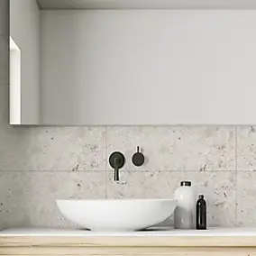 7 dalles murales PVC effet terrazo gris mat L.75 x l.45 cm x Ép.3,6 mm Dumaplast Inspiro Glow