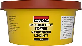 Mastic vitrier Soudal acajou 500g prêt à l'emploi