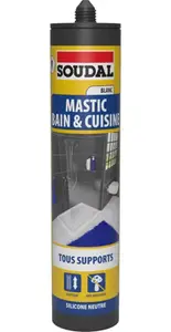 Mastic bain & cuisine neutre blanc 290ml