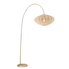 Lampadaire arc Corina beige crème IP20 E27 40W Ø55 x H.192cm Lucide