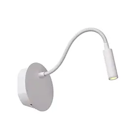 Applique murale intérieur LED articulée rechargeable Jolijn métal blanc IP20 140lm 2W Ø.11 cm Lucide