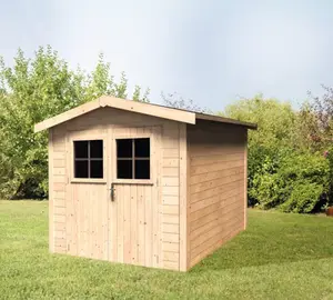 Abri de jardin en bois HENRI 5,36 m² - Dim. hors tout : L. 2,30 x P. 2,34 x H. 2,12 m