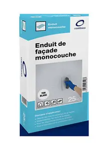 Enduit de façade monocouche ton blanc - 25 kg
