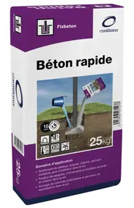 Béton rapide sans malaxage - sac de 25 Kg