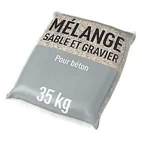 Sachet de mélange de sable et gravier pour béton 35kg