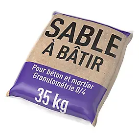 Sac de sable pour béton et mortier granulométrie 0/4 sac de 35 kg