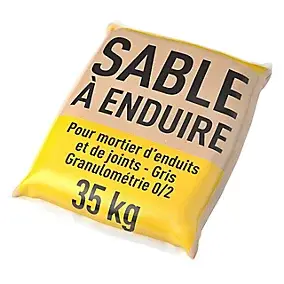 Sable à enduire pour mortier d'enduits et de joints 0/2 35kg