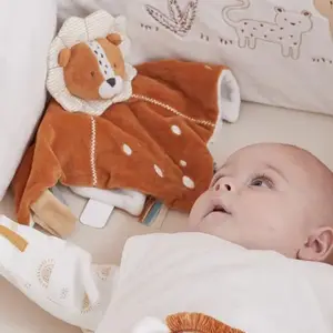 Doudou attache sucette en veloudoux Babou