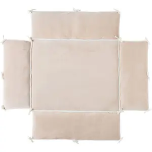 Tapis et tour de parc réversible Bali, Moka &amp; Snow (75x95 cm)