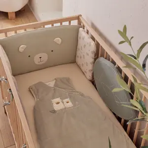 Gigoteuse hiver vert sauge brodée TOG > 2 (6 mois - 2 ans)
