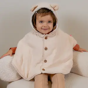 Poncho en mousseline bio Beige (6-18 mois)