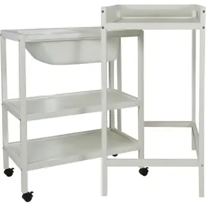 Table à langer avec baignoire Basic Blanc