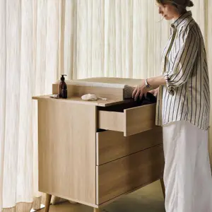 Commode à langer 3 tiroirs Flow Honey Ash