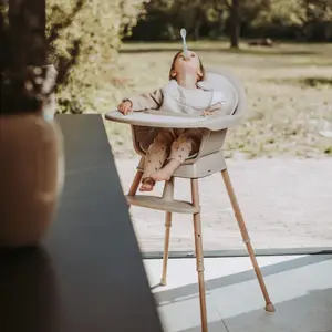 Chaise haute évolutive Ultimo 3 Luxe Argile-Naturel