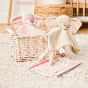 Doudou attache sucette Fanfan l'éléphant Sable