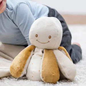 Peluche d'activités pieuvre Lapidou sable-caramel (20 cm)