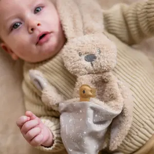 Doudou Lapidou Teddy Glow phosphorescent Sable