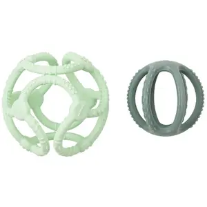 Lot de 2 balles encastrables en silicone vertes