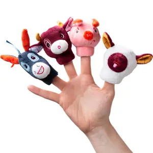 Lot de 4 marionnettes à doigt Ferme