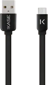 Cable plat vers Micro USB (2m) pour Android, Noir