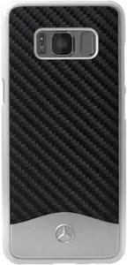 Mercedes-Benz Wave V Coque en carbone véritable et aluminium pour Samsung Galaxy S8+, Noir
