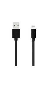 Câble Lightning certifié MFi Apple Charge Speed 2.4A charge/ sync (2M), Noir de jais