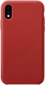 Coque en Gel de Silicone Doux pour Apple iPhone XR, Rouge Ardent