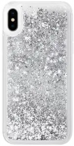 Bling Bling Coque pailletée hybride pour Apple iPhone XS Max, Argent Galaxie