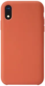 Coque en Gel de Silicone Doux pour Apple iPhone XR, Orange ardent