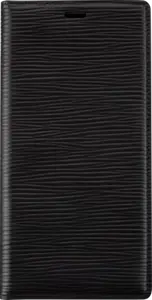 Diarycase 2.0 Coque clapet en cuir véritable avec support magnétique pour Apple iPhone XS Max, Minuit Noir