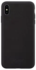 Coque en Suéde Alcantara pour Apple iPhone XS Max, Noir Minuit