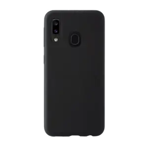 Coque en Gel de Silicone Doux pour Samsung Galaxy A20e, Noir satin