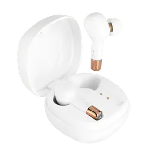 Écouteurs sans fil Sonik Pro intra-auriculaires avec boîtier de chargement, Blanc perle