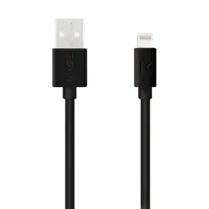 Câble Lightning certifié MFi Apple Charge Speed 3A charge/ sync (2M), Noir de jais